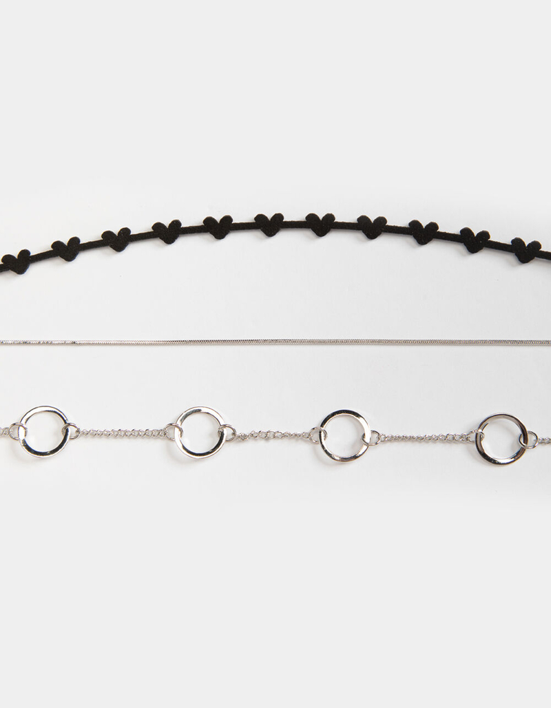 FULL TILT 3 Pack Heart & Circle Choker Set image number 0