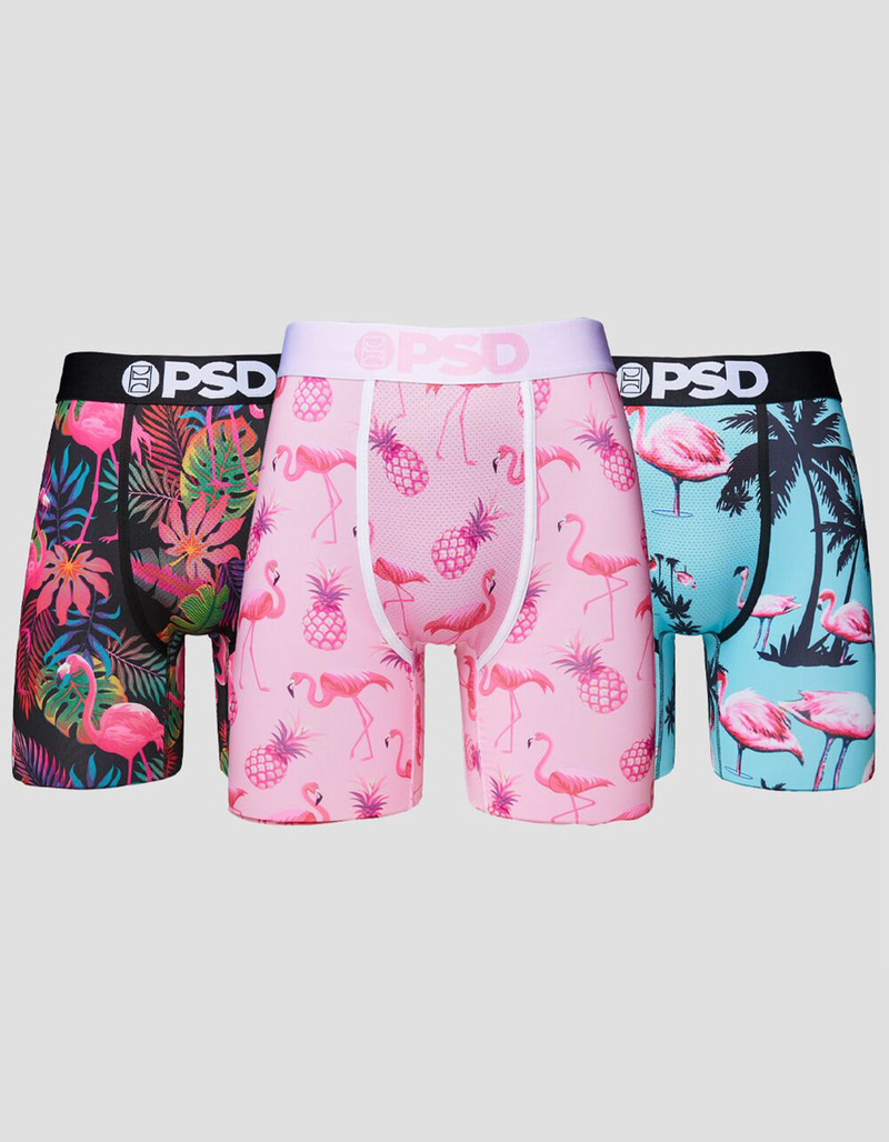 PSD Flamingo Jungle 3 Pack Mens Boxer Briefs image number 0