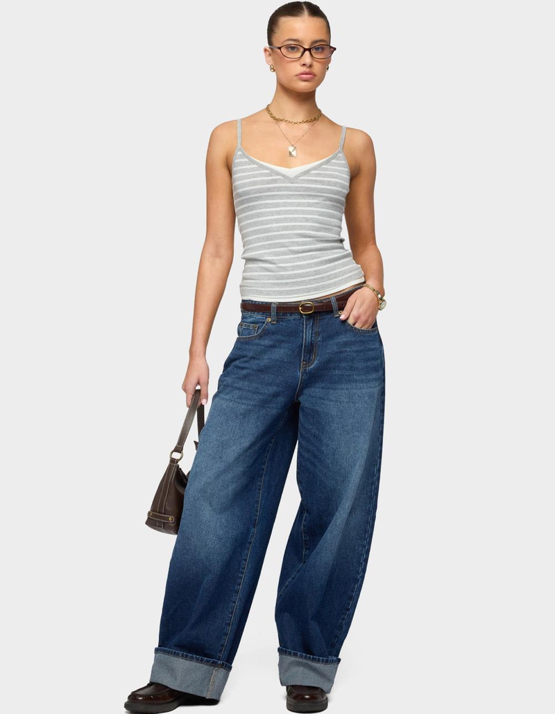 EDIKTED Layered Contrast Striped Tank Top image number 4