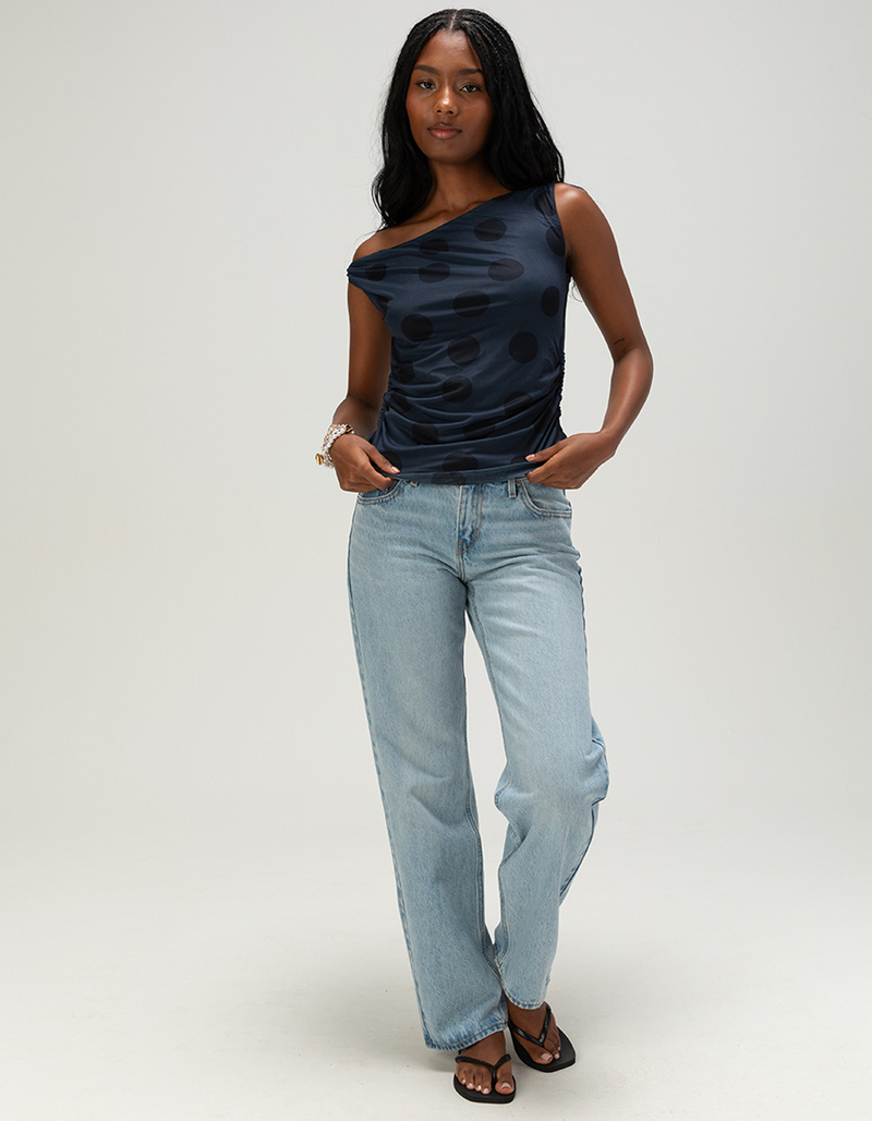 LEVI'S Premium Low Womens Straight Jeans - Blasted Stone Clean image number 0