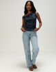 LEVI'S Premium Low Womens Straight Jeans - Blasted Stone Clean image number 1