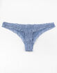 FULL TILT Rib Lace Periwinkle Womens Thong image number 2