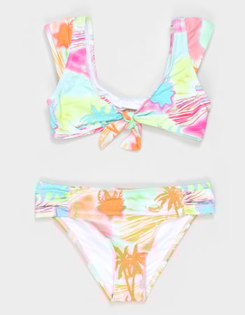 BEACH LINGO Tie Front Girls Bikini Set Primary Image