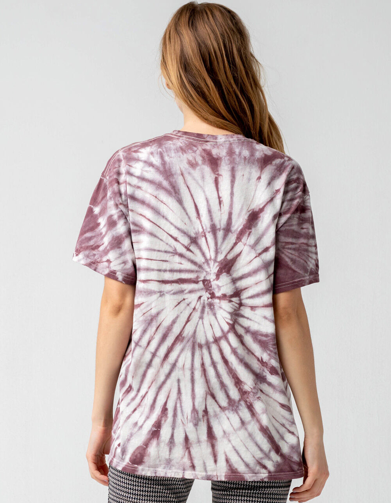 FULL TILT Tie Dye Smiley Face Womens Oversized Tee image number 2