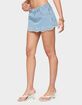 EDIKTED Eyelet Scallop Denim Mini Skort image number 2