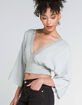 WEST OF MELROSE Saved By The Bell Sleeve Crochet Womens Top image number 1