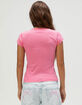 RSQ Womens Hibiscus Baby Tee image number 4