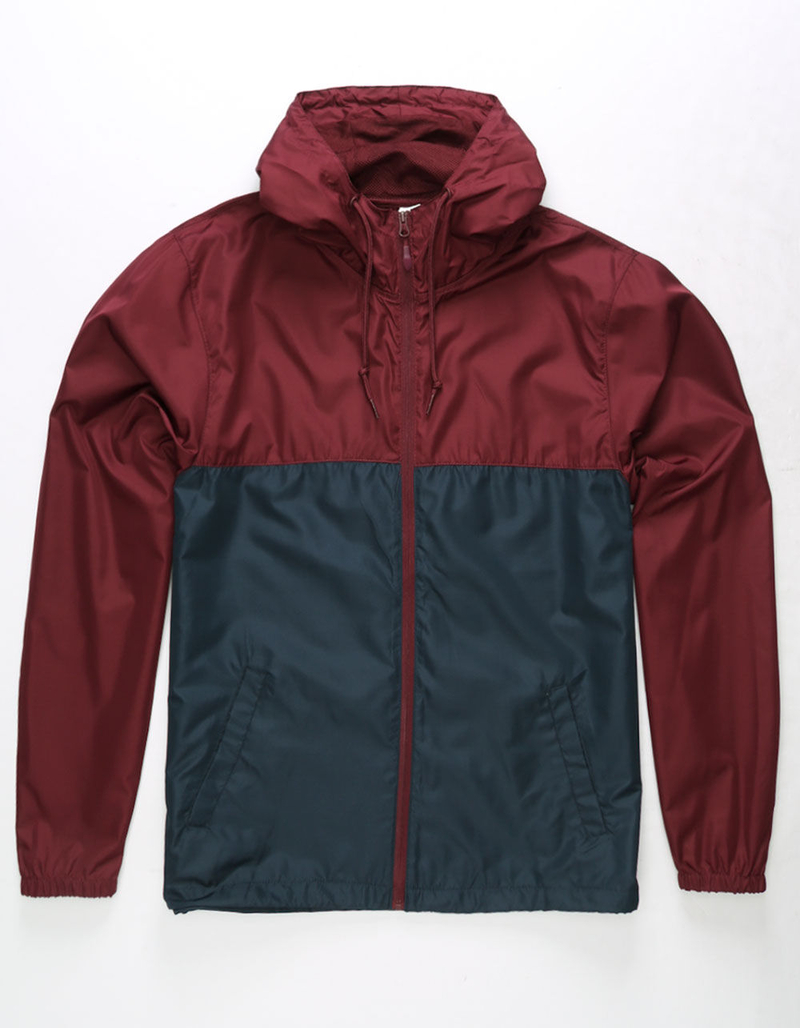 INDEPENDENT TRADING COMPANY Lightweight Maroon & Navy Mens Windbreaker image number 0