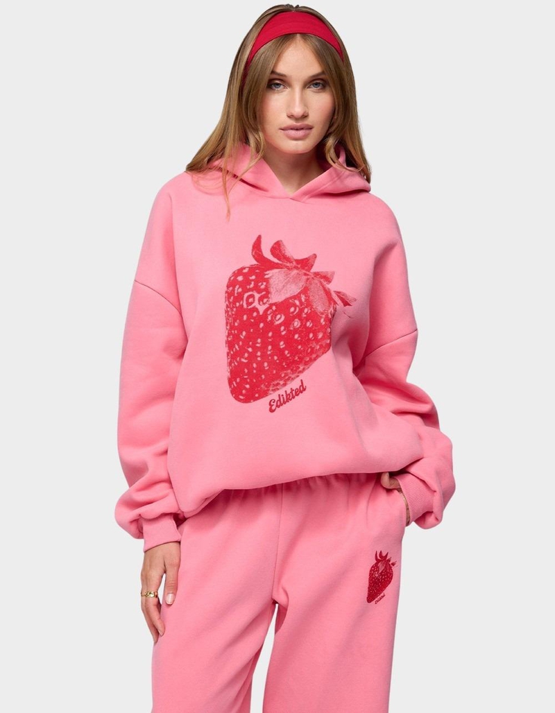 EDIKTED Strawberry Babe Hoodie image number 0