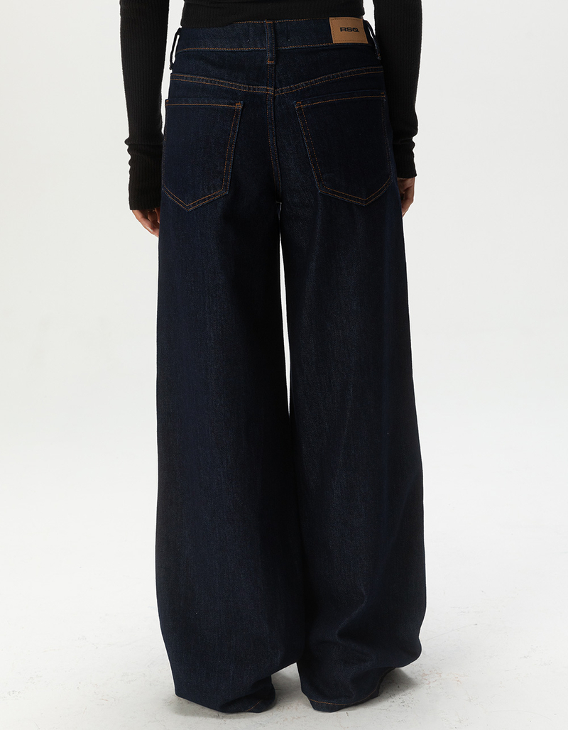 RSQ Womens Mid Rise Wide Leg Jeans - RINSE