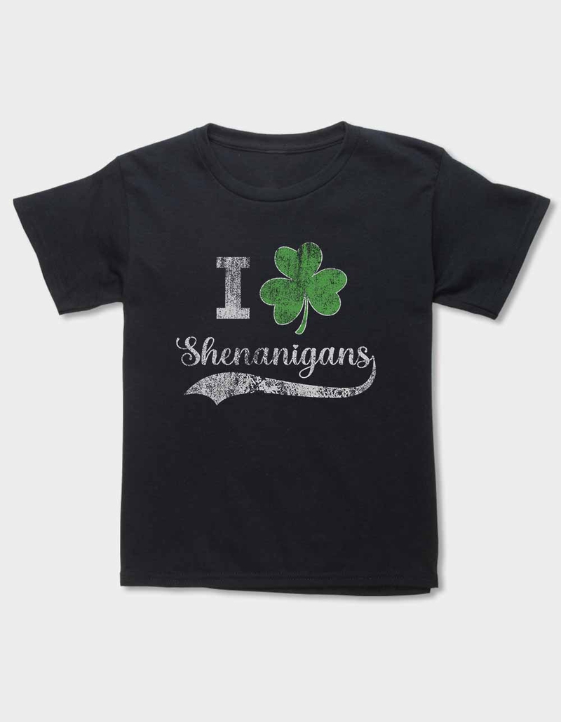 SHAMROCK Shenanigans Distressed Unisex Kids Tee image number 0