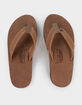 RAINBOW Single Layer Luxury Mens Leather Flip Flops image number 5