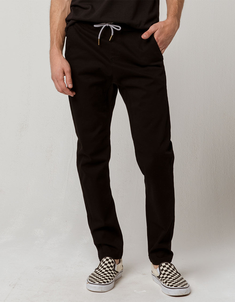 CHARLES AND A HALF Black Mens Chino Jogger Pants image number 0