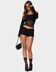 EDIKTED Tauri Ruffled Micro Shorts image number 5