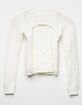 WHITE FAWN Girls Cable Sweater Shrug Set image number 1