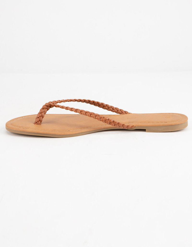 WILD DIVA Braid Tan Womens Sandals image number 3