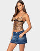 EDIKTED Tiger Printed Mesh Tank Top image number 4