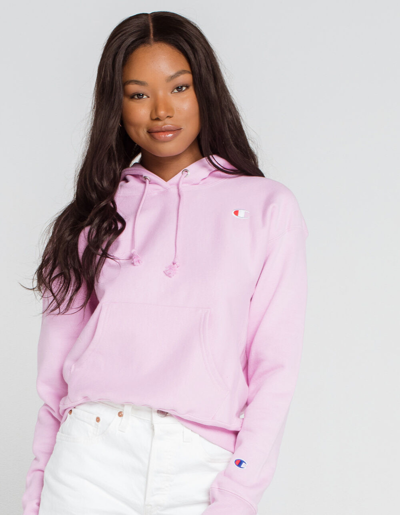 CHAMPION Reverse Weave Womens Light Pink Hoodie image number 0