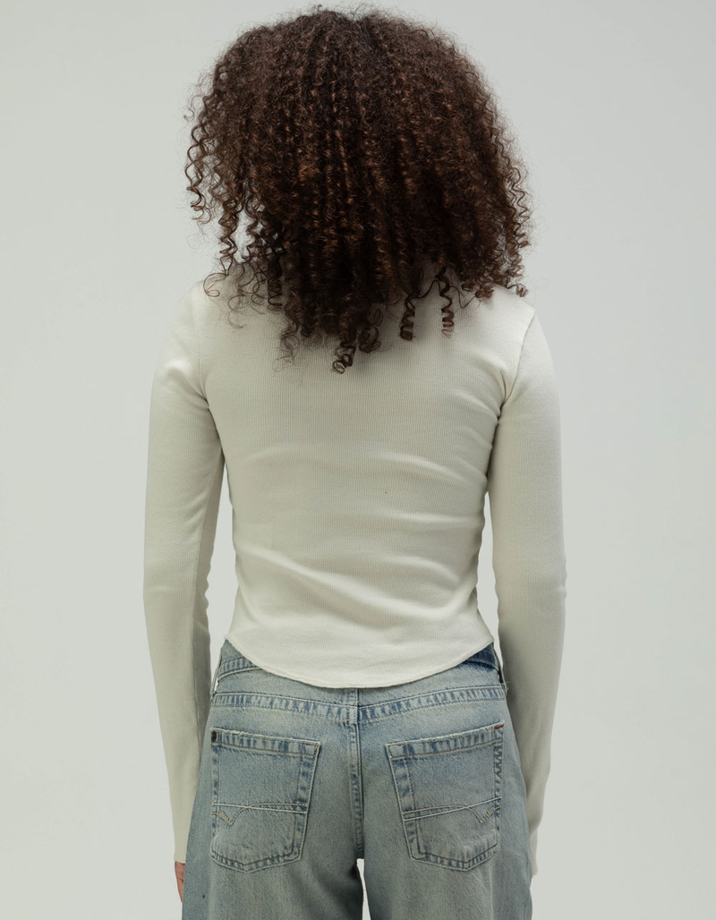 BDG Urban Outfitters Drake Henley Womens Long Sleeve Top image number 3