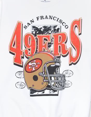JUNK FOOD San Francisco 49ers Helmet Mens Crewneck Sweatshirt Alternative Image