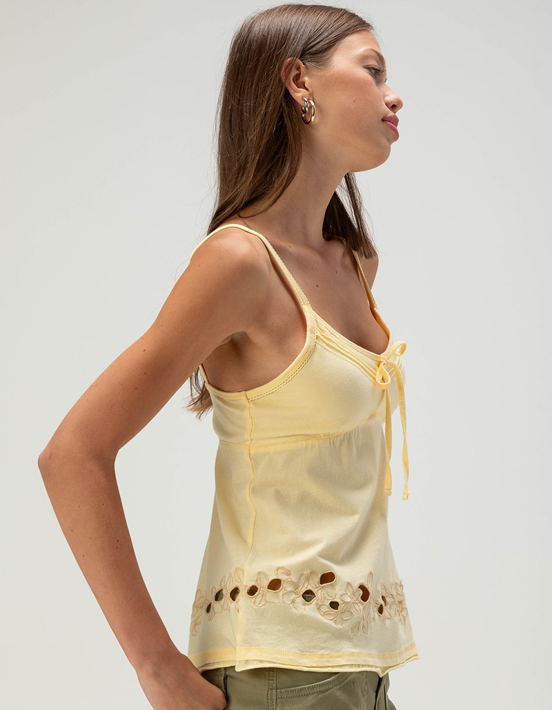 FULL TILT Womens Embroidered Babydoll Top image number 2