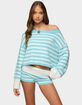 EDIKTED Saphi Striped Oversized Knit Sweater image number 1