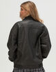 RSQ Womens Oversized Faux Leather Bomber Jacket image number 5