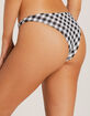 FULL TILT Textured Gingham High Leg Cheekier Bikini Bottoms image number 3