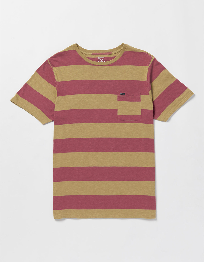 VOLCOM Bolders Crew Mens Stripe Pocket Tee image number 0