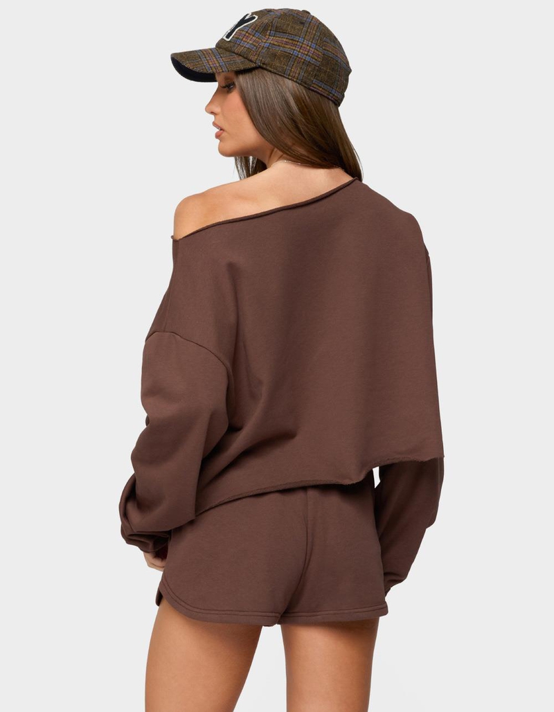 EDIKTED Kordelia Off Shoulder Sweatshirt image number 2