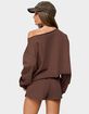 EDIKTED Kordelia Off Shoulder Sweatshirt image number 3