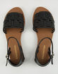 CITY CLASSIFIED Woven Basket Weave Black Womens Sandals image number 2