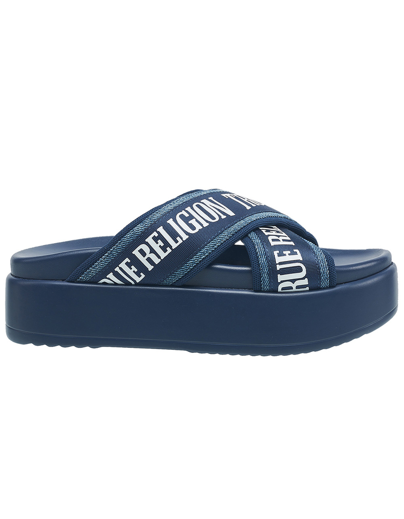 TRUE RELIGION Alia Cross Strap Slip-On Womens Platform Sandal image number 1