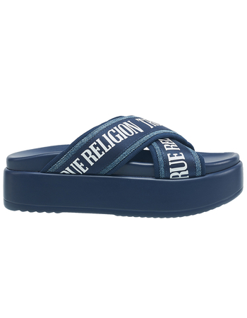 TRUE RELIGION Alia Cross Strap Slip-On Womens Platform Sandal Alternative Image