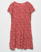 WHITE FAWN Ditsy Girls Rust Babydoll Dress image number 2