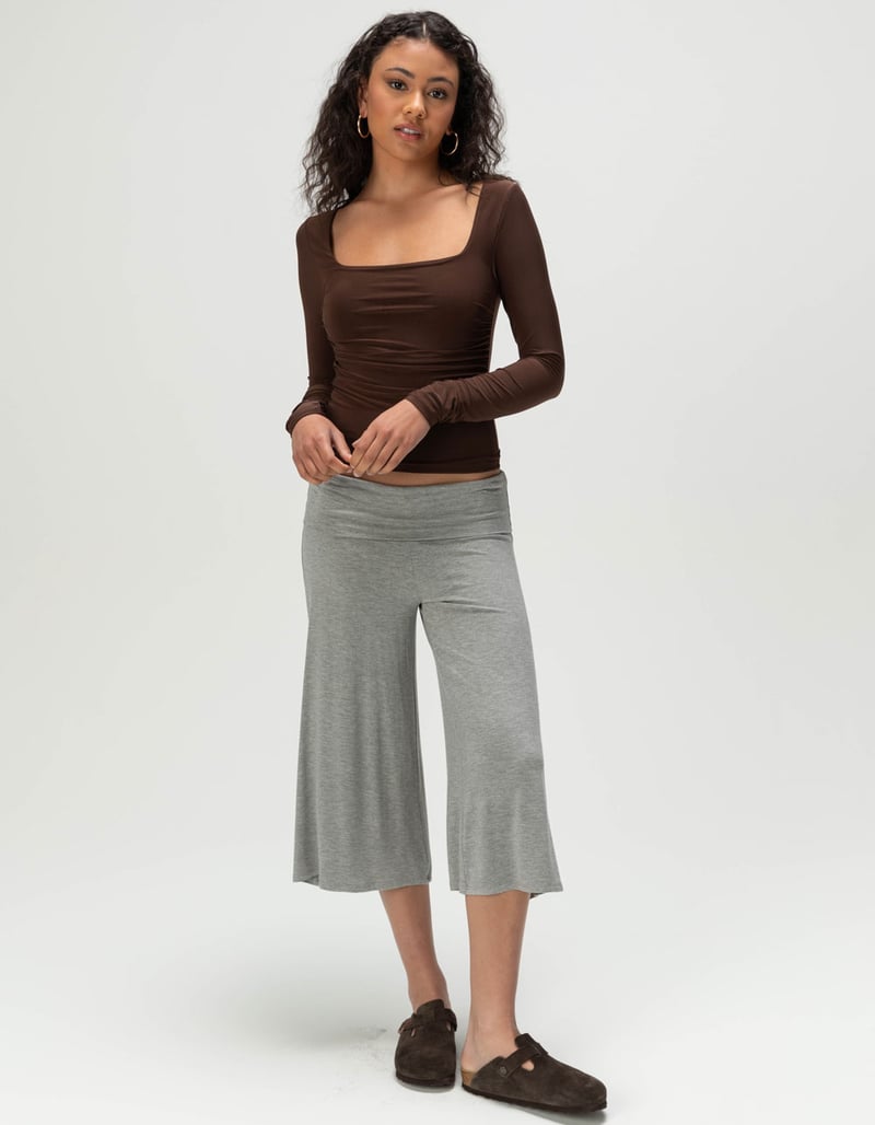 TILLYS Square Neck Cinch Womens Long Sleeve Top image number 1