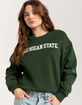 HYPE AND VICE Michigan State University Womens Crewneck Sweatshirt image number 2