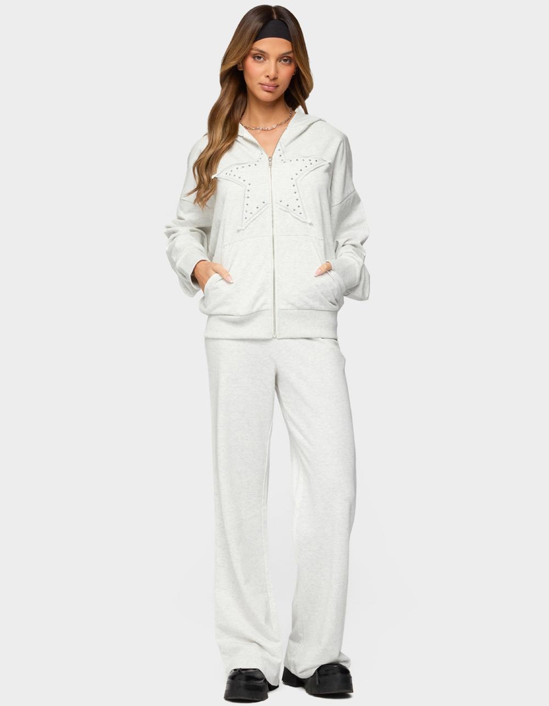 EDIKTED Briela Star Studded Zip Up Hoodie image number 3