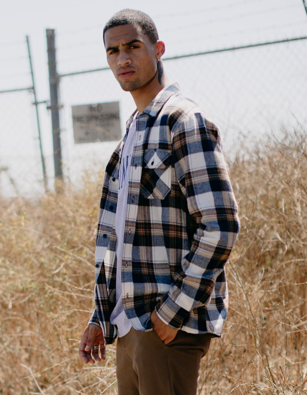 COASTAL Wagon Wheel Mens Flannel Shirt 