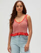 FULL TILT Stripe Peplum Womens Cami image number 1
