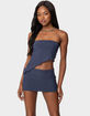 EDIKTED Vivi Mesh Asymmetric Tube Top image number 3