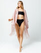 DO EVERYTHING IN LOVE Lace Pink Womens Kimono image number 1