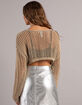 WEST OF MELROSE Open Weave Shine Womens Shrug image number 4