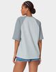 EDIKTED Oversized Raglan Waffle Tee image number 4