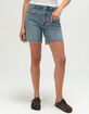 LEVI'S 501 Womens Mid Thigh Shorts - Ticked And Untied image number 2