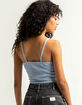 SKY AND SPARROW Cinch Front Womens Light Blue Cami image number 3