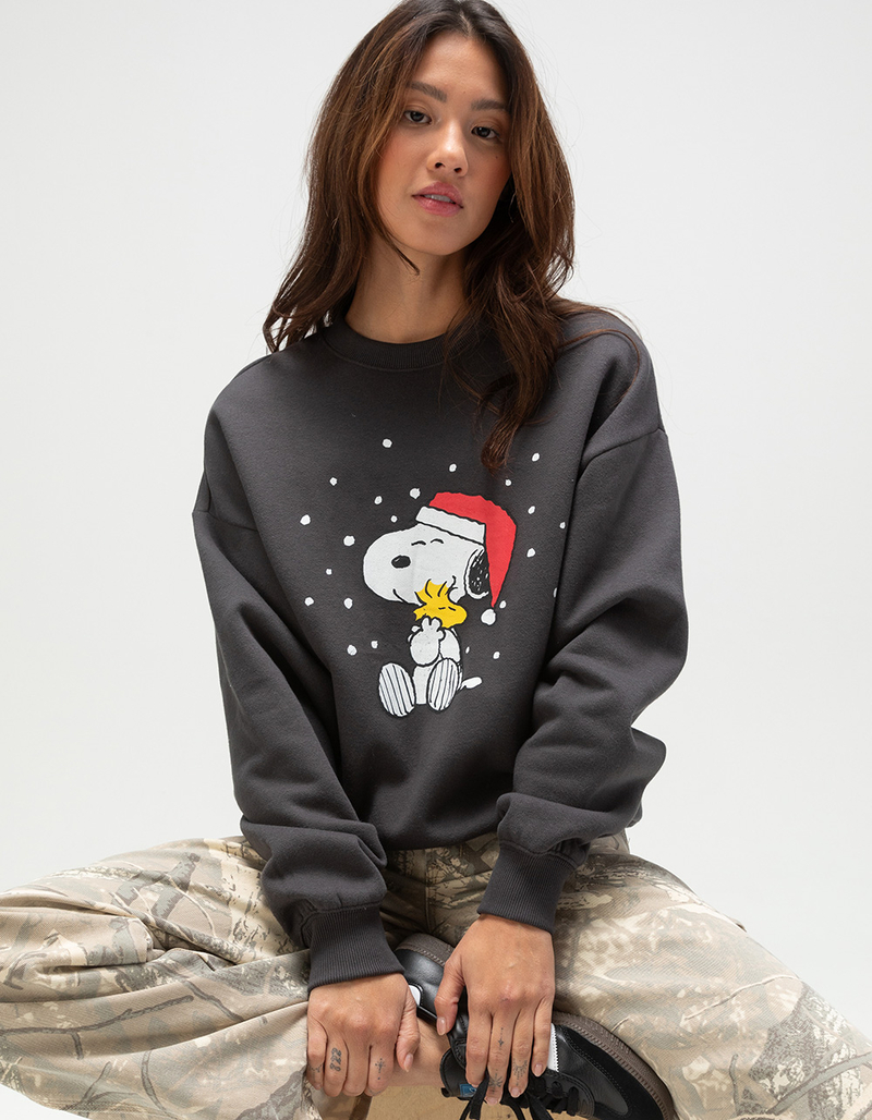 RSQ x Peanuts Snow Mens Oversized Crewneck Sweatshirt image number 3