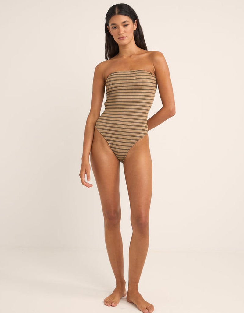 RHYTHM Sol Stripe Womens Strapless One Piece Swimsuit image number 3