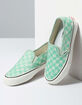 VANS Distressed Checkerboard Slip-On SF Neptune Green Womens Shoes image number 4