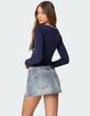 EDIKTED Corie Contrast V-Neck Top image number 5